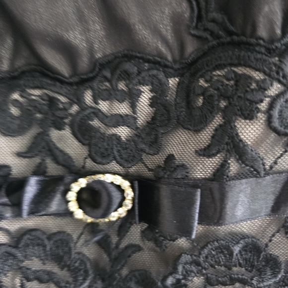 Coldwater Creek Dress Women Sz 10 Black Sleeveless Pleated Fit & Flare Cocktail - Picture 9 of 13